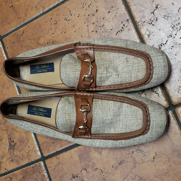 La Milano Shoes | La Milano Linen Shoes | Color: Cream/Tan | Size: 14 | Shahid_Akbar's Closet